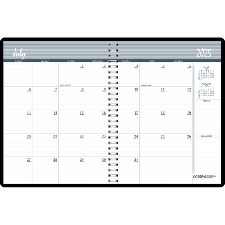 House of Doolittle® Monthly Calendar Academic Planner Book, 14 Months (Jul-Aug), 8.5" x 11"