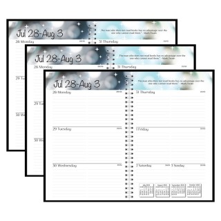 House of Doolittle® Academic Weekly Assignment Book, Black, Pack of 3