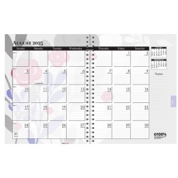 House of Doolittle® Monthly and Weekly Academic Calendar Planner, Wild Flower, July-August, 7" x 9"