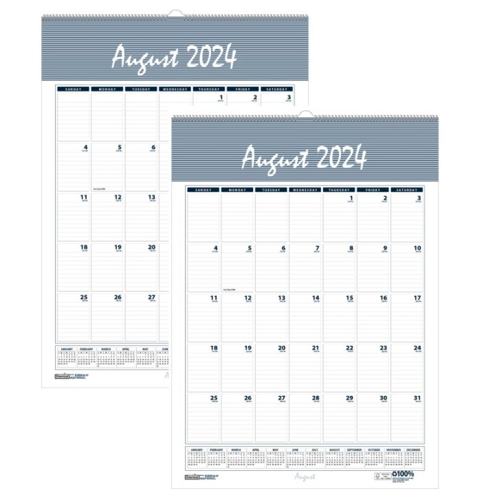 House of Doolittle® Bar Harbor Academic Wall Calendar, 12" x 17", Pack of 2