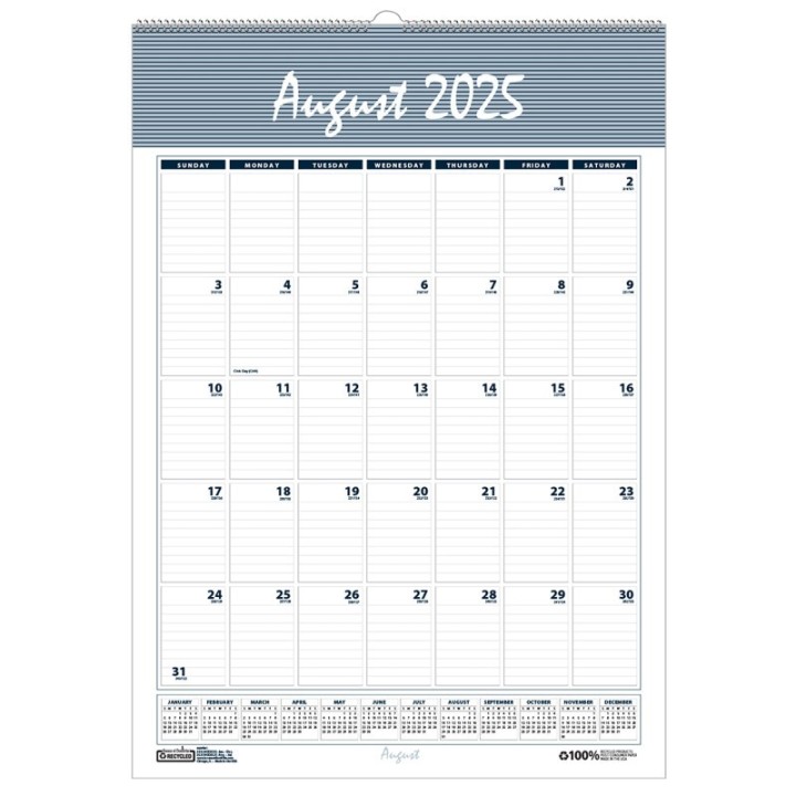 House of Doolittle® Bar Harbor Academic Wall Calendar, 22"L, 15.5"W