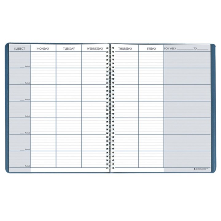 House of Doolittle® Teachers Planner, Blue, 8-1/2" x 11", Pack of 2