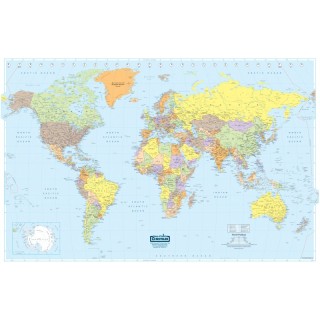 House of Doolittle® Laminated World Map, 38" x 25"