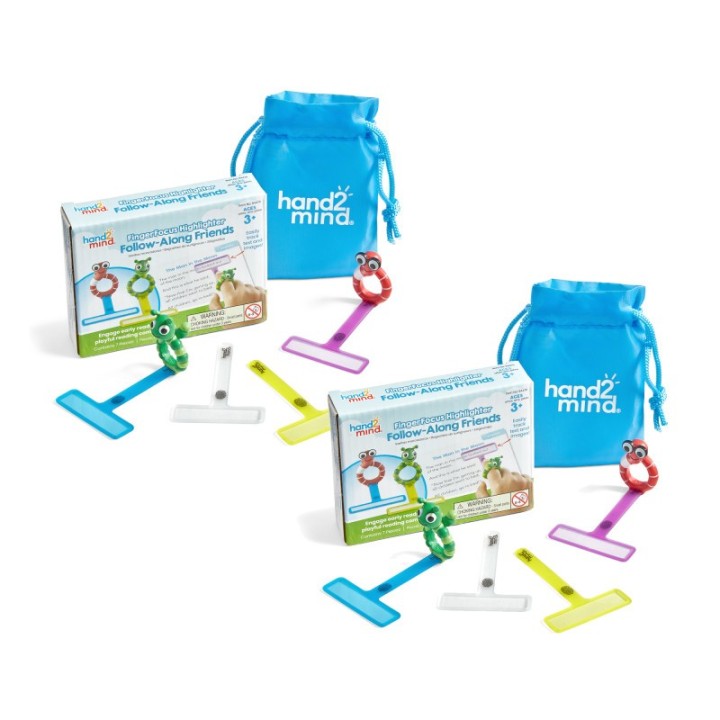 Hand2Mind FingerFocus® Highlighter Follow-Along Friends, 2 Sets