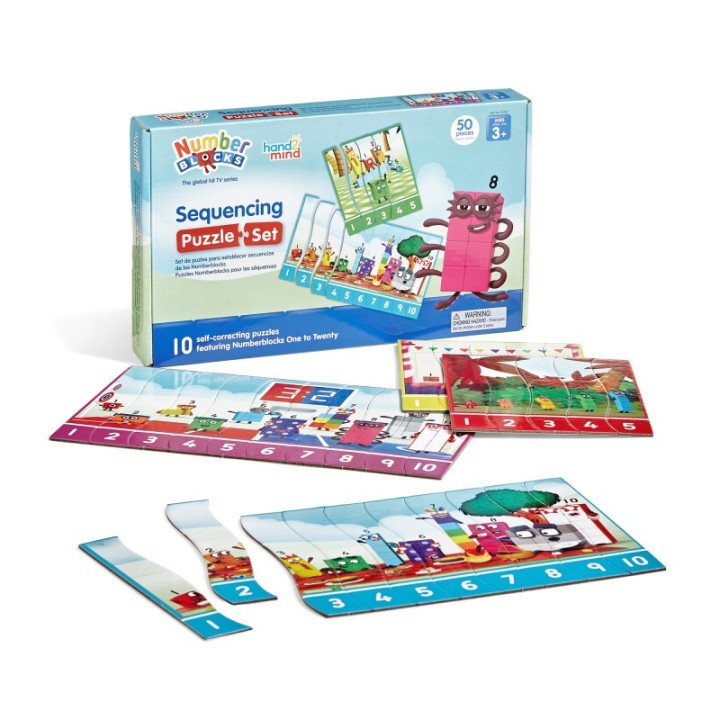 Hand2Mind Numberblocks Sequencing Puzzle Set