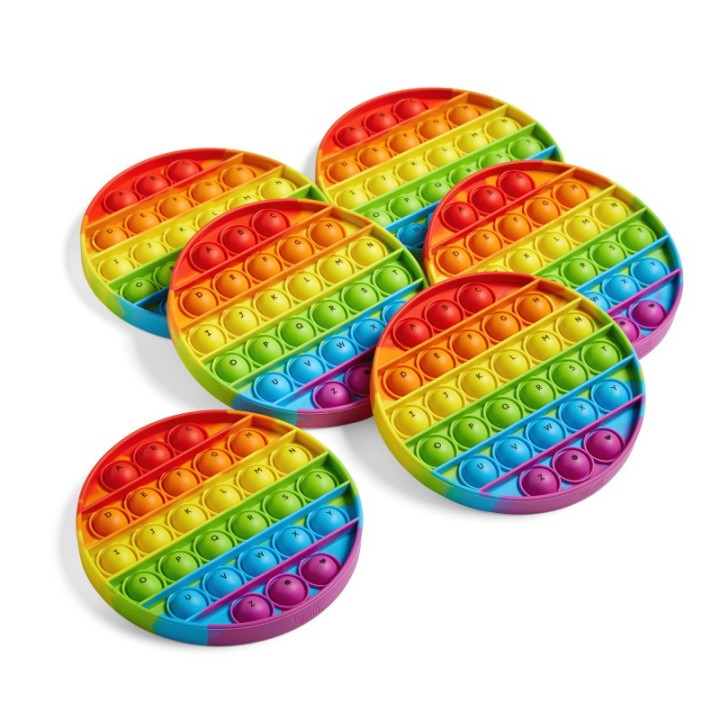 Hand2Mind Circular Alphabet Pop It, Set of 6