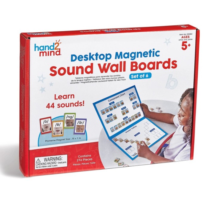 Hand2Mind Desktop Magnetic Sound Wall Boards, Set of 6