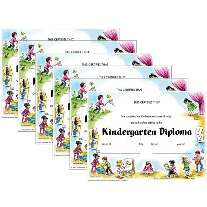Hayes Publishing Kindergarten Diploma, 30 Per Pack, 6 Packs