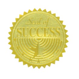 Hayes Publishing Gold Foil Embossed Seals, Seal of Success, Pack of 54