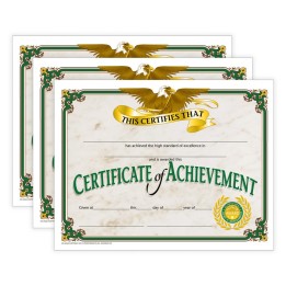 Hayes Publishing Certificate of Achievement, 30 Per Pack, 3 Packs
