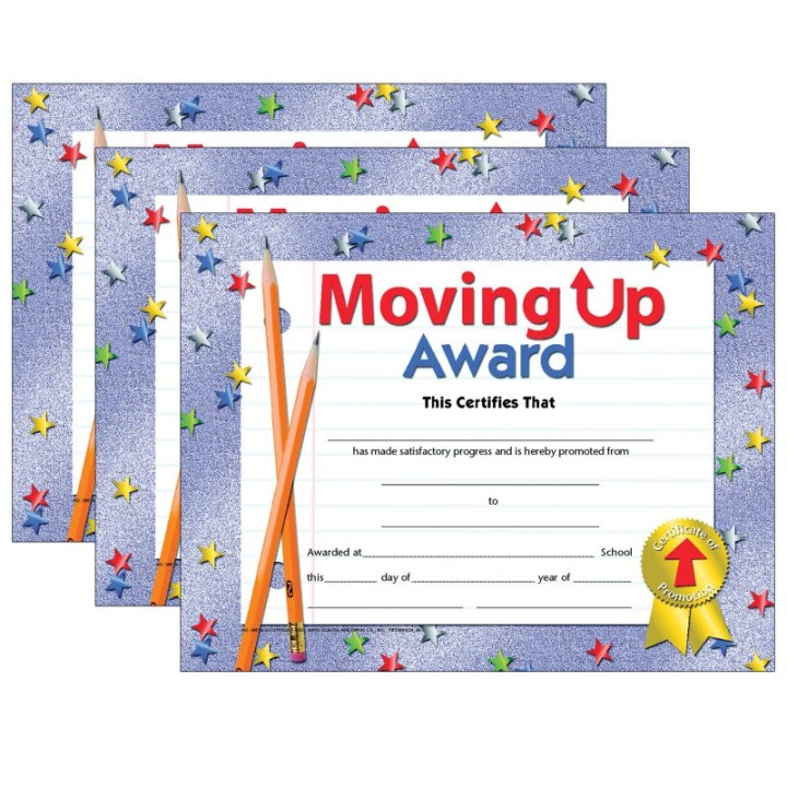 Hayes Publishing Moving Up Award, 30 Per Pack, 3 Packs
