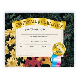 Hayes Publishing Certificate of Completion, 8.5" x 11", Pack of 30