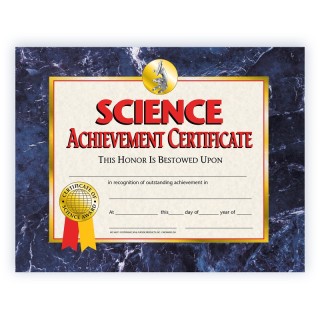 Hayes Publishing Science Achievement Certificate