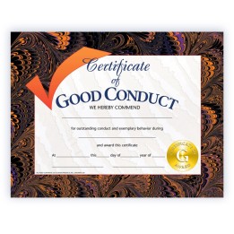 Hayes Publishing Certificate of Good Conduct, Pack of 30, 8.5" x 11"