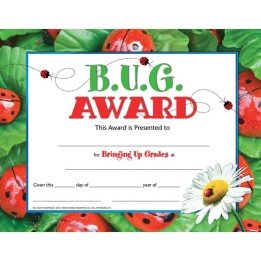 Hayes Publishing B.U.G. Award Certificate, Pack of 30, 8.5" x 11"