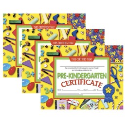Hayes Publishing Pre-Kindergarten Certificate, 8.5" x 11", 30 Per Pack, 3 Packs