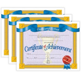 Hayes Publishing Certificate of Achievement, 30 Per Pack, 3 Packs
