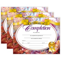 Hayes Publishing Certificate of Completion, 8.5" x 11", 30 Per Pack, 3 Packs