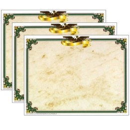 Hayes Publishing Eagle Border Certificate, 8.5" x 11", 50 Per Pack, 3 Packs