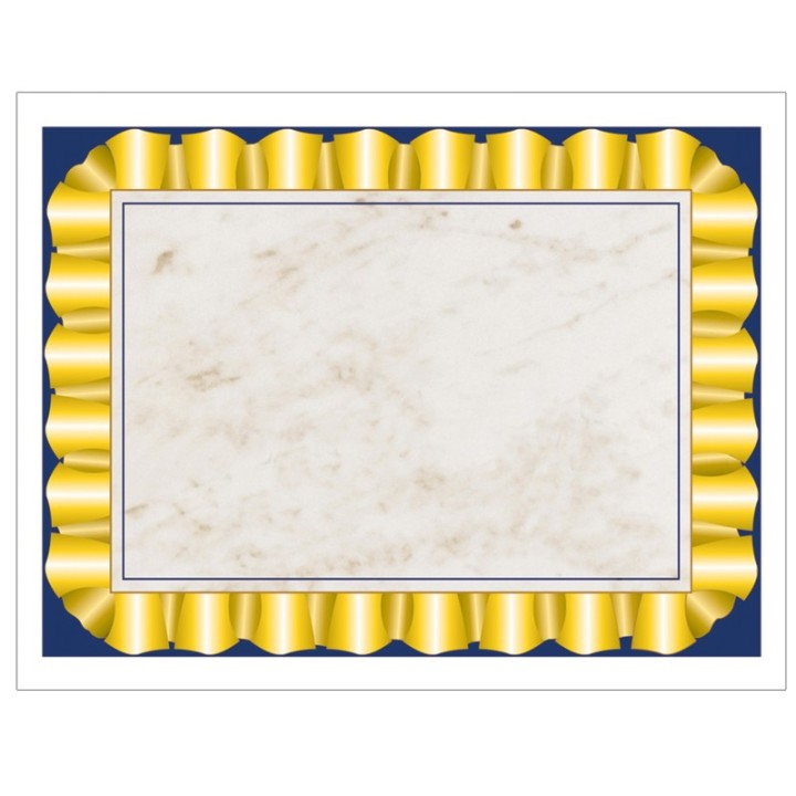 Hayes Publishing Gold Ribbon Border Paper, 8.5" x 11", Pack of 50