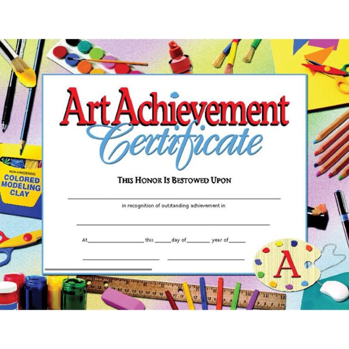 Hayes Publishing Art Achievement Certificate