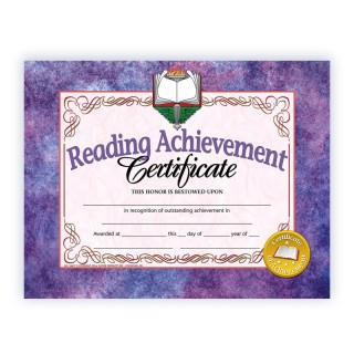 Hayes Publishing Reading Achievement Certificate, 8.5" x 11", Pack of 30