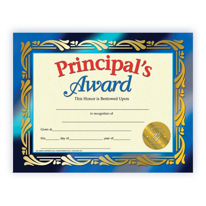 Hayes Publishing Principal's Award, 8-1/2" x 11", 30/set