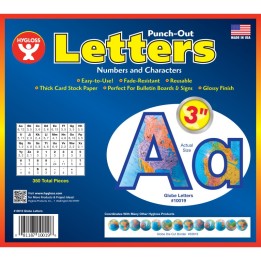 Hygloss® Globe Punch-Out Bulletin Board 3" Letters, 350 Pieces