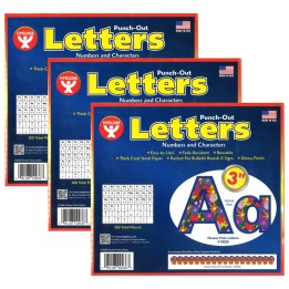 Hygloss® Flower Pots Punch-Out Letters, 350 Pieces Per Pack, 3 Packs