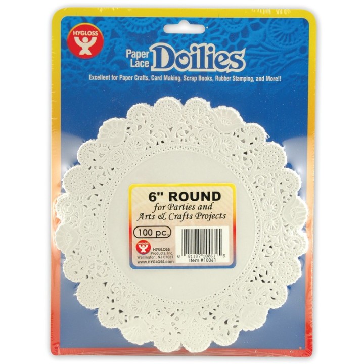 Hygloss® Round Doilies, White, 6", Pack of 100
