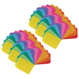 Hygloss® Non-Adhesive Library Pockets, 3.5" x 4.875", 5 Colors, 30 Per Pack, 6 Packs