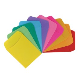 Hygloss® Self-Adhesive Library Pockets, 3.5" x 4.875", 10 Colors, Pack of 30