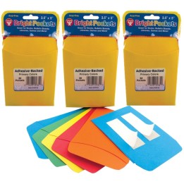 Hygloss® Self Adhesive Library Pockets, 3.5" x 4.875", 30 Per Pack, 3 Packs