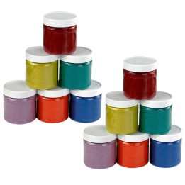 Hygloss® Colored Sand, 6 oz. Jars, 6 Colors Per Pack, 2 Packs