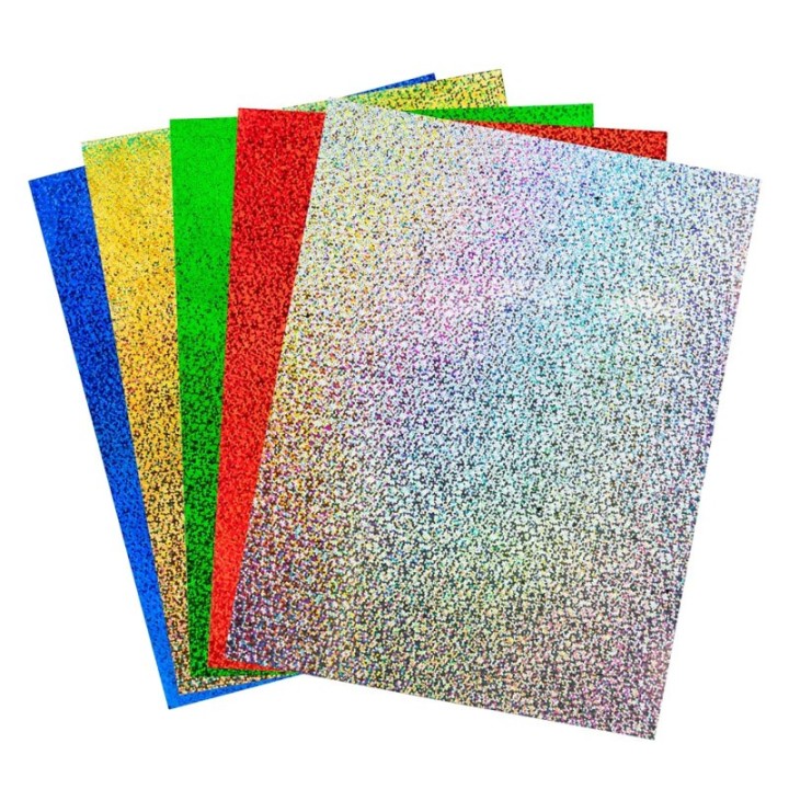 Hygloss® Self Adhesive Holographic Paper, 8.5" x 11", 5 Sheets