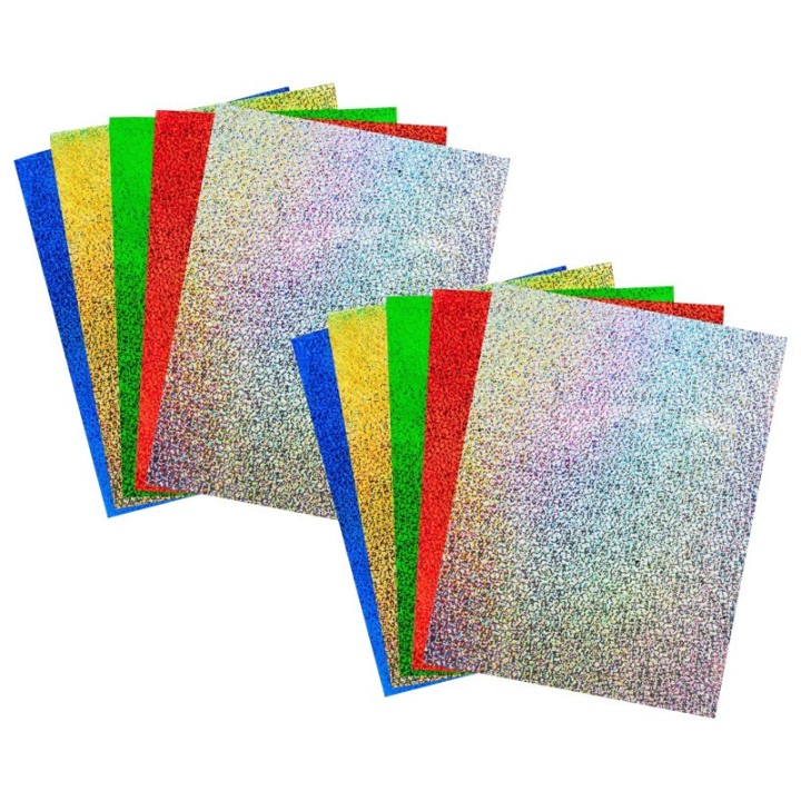Hygloss® Self Adhesive Holographic Paper, 8.5" x 11", 5 Sheets, Pack of 2