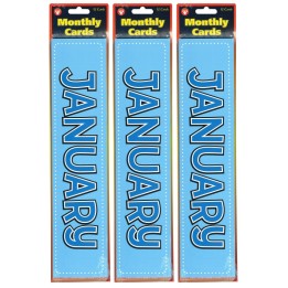 Hygloss® Monthly Calendar Cards, 12 Per Pack, 3 Packs