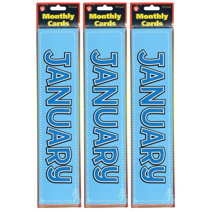 Hygloss® Monthly Calendar Cards, 12 Per Pack, 3 Packs