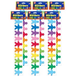 Hygloss® Rainbow Kids Mighty Brights™ Border, 36 Feet Per Pack, 6 Packs