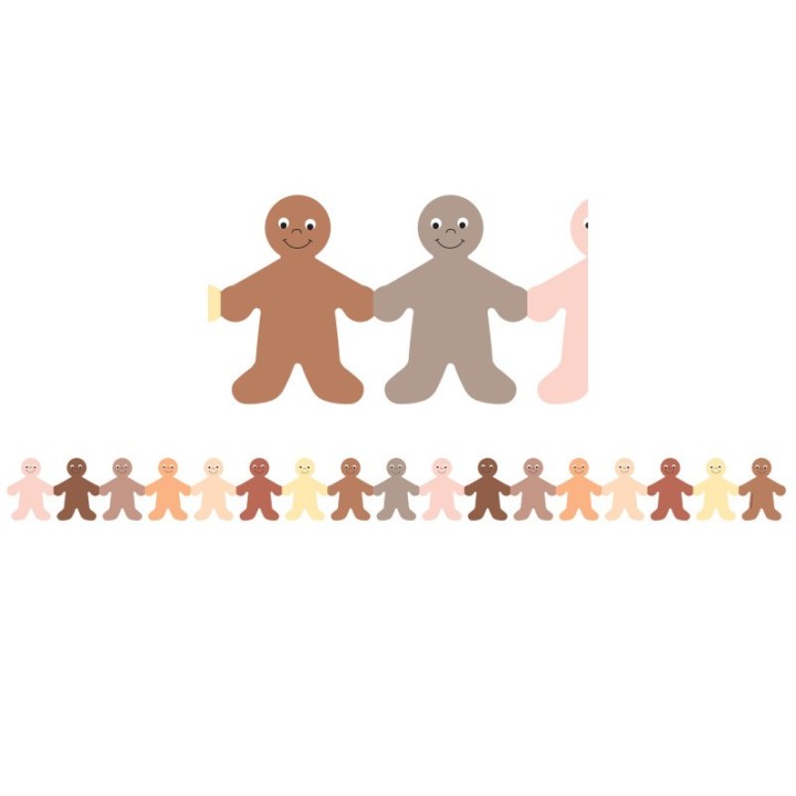 Hygloss® Multicultural Kids Mighty Brights™ Border, 12 Strips/36 Feet