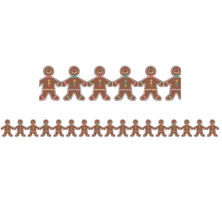 Hygloss® Gingerbread Men Classroom Borders, 12 Strips/36 Feet
