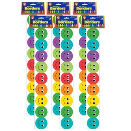 Hygloss® Smiley Face Mighty Brights™ Border, 36 Feet Per Pack, 6 Packs
