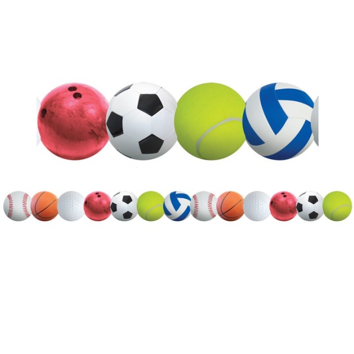 Hygloss® Sports Balls Border, 12 Strips/36 Feet