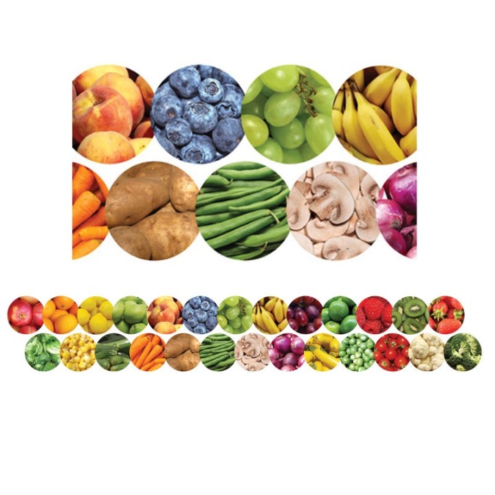 Hygloss® Fruits And Veggies Border, 12 Strips/36 Feet