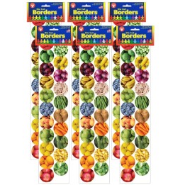 Hygloss® Fruits And Veggies Border, 36 Feet Per Pack, 6 Packs