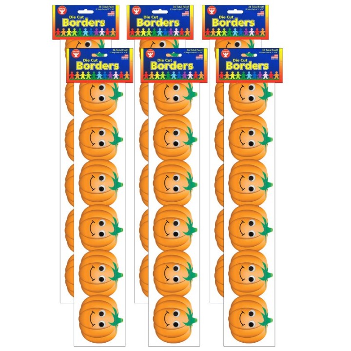 Hygloss® Classroom Border - Happy Pumpkins, 36 Feet Per Pack, 6 Packs