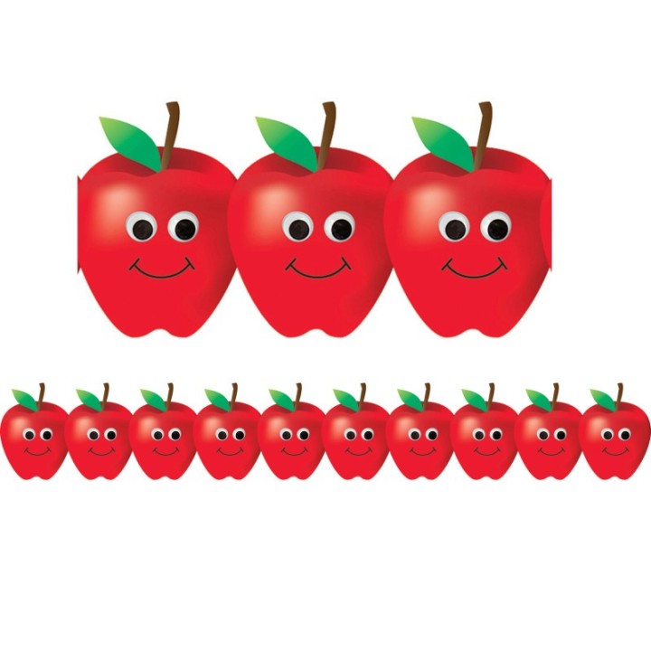 Hygloss® Happy Apples Border, 12 Strips/36 Feet
