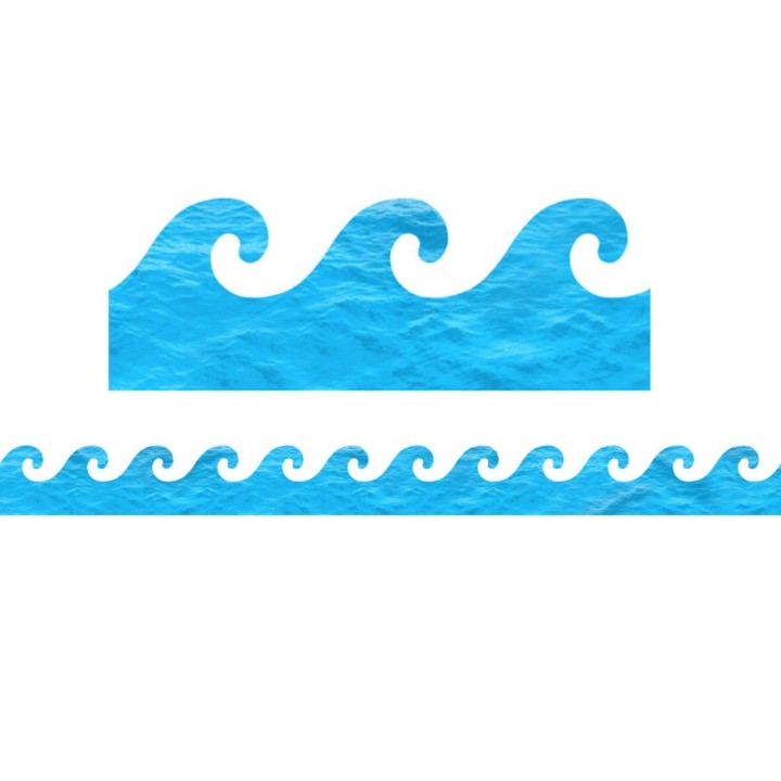 Hygloss® Ocean Waves Border, 12 Strips/36 Feet