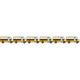 Hygloss® School Bus Die Cut Border, 12 Strips/36 Feet