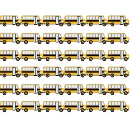 Hygloss® School Bus Die Cut Border, 12 Strips/36 Feet Per Pack, 6 Packs